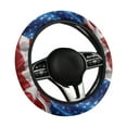 thumbnail image 1 of Yuyamidu American Flag Steering Wheel Cover Anti-Slip Car Steering Wheel Covers Winter Warm Steering Wheel Protector Flannel Auto Accessories for Car Sedan, 1 of 7