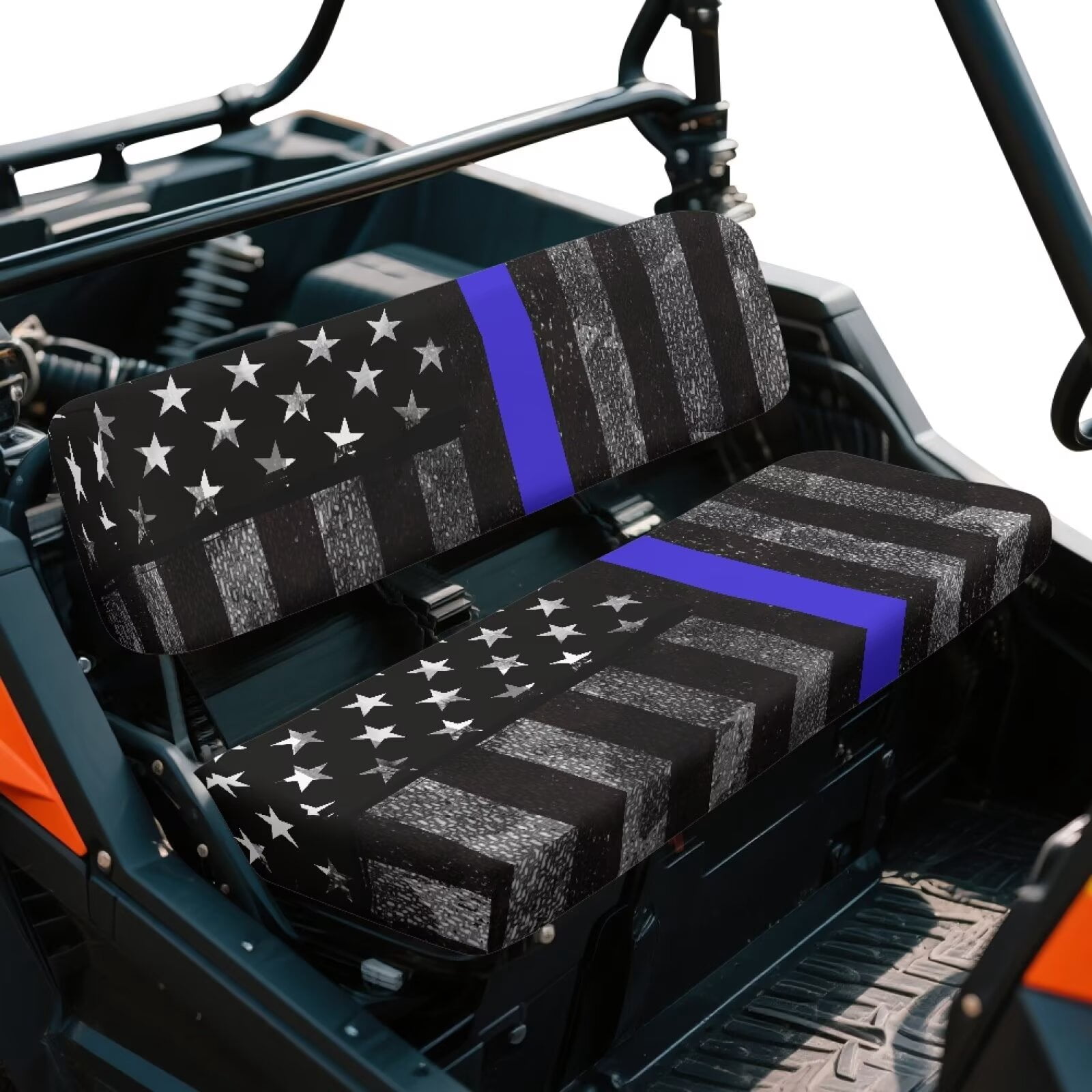 Yuyamidu American Flag UTV Seat Covers Bench Seat Cover and Backrest Cover 4 Wheeler Accessories Compatible with Kawasaki Mule 3000 3010 3020 4000 4010 (2001-2023 2025)
