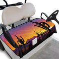 thumbnail image 1 of Yuyamidu Arizona Sunset Golf Cart Seat Cover with Pockets Cactus Golf Cart Seat Blanket 2 Passenger Club Car Travel Sports Golf Cart Accessory Protection, 1 of 7