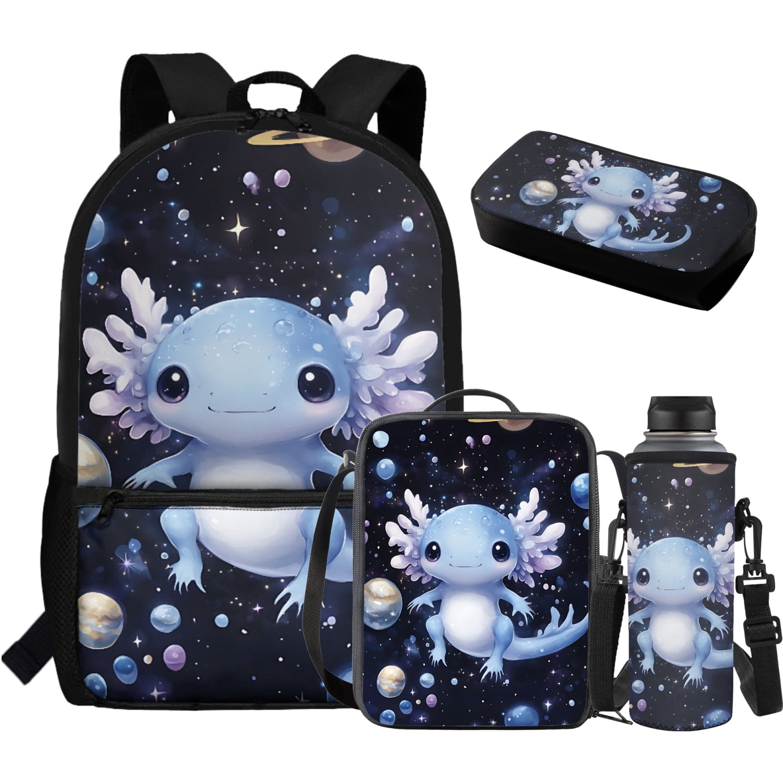 Yuyamidu Lizard Backpack for Kids 8-12 with Lunchbox Pink School