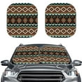 thumbnail image 1 of Yuyamidu Aztec African Tribal Car Window Shades for Truck Sedan SUV Gemoetric Car Sun Shade Set of 2 Lightweight Sun Visor for Car Windshield Sun Shade Car Accessories, 1 of 5