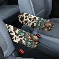 thumbnail image 1 of Yuyamidu Aztec Car Front Seat Armrest Cover 2 Pcs Cow Print Armrest Protector Covers Elastic Car Seat Arm Rest Decorative Accessories for Most Auto SUV Truck, 1 of 7
