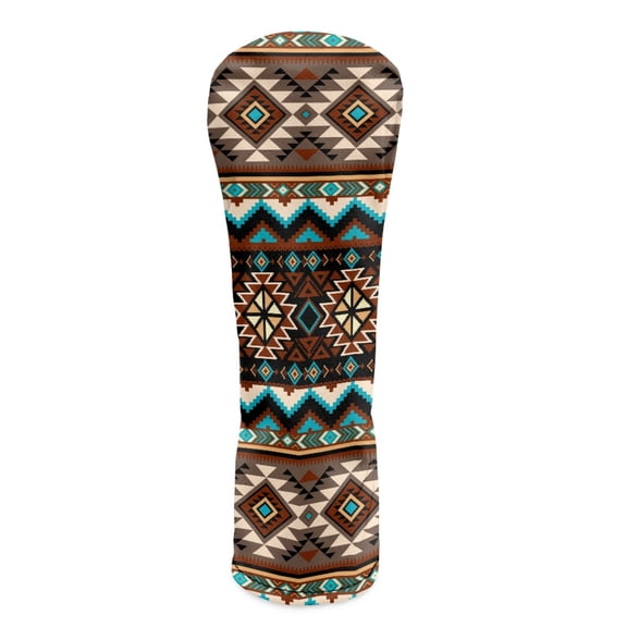 Yuyamidu Aztec Ethnic Golf Club Head Cover, Easy to Put on Golf Head Cover Gemoetric Driver Headcover Fairway Wood Headcover Hybrid Club Head Cover with Soft Lining