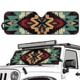 thumbnail image 1 of Yuyamidu Aztec Navajo Windshield Sun Shade Compatible with Wrangler JK JKU TJ 1997-2018, Foldable Sun Visor Blocks UV Rays, 1 of 7