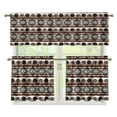 thumbnail image 1 of Yuyamidu Aztec Print Kitchen Curtain Valance and Tiers 3 Panel Set Soft Bathroom Window Curtain with Rod Pocket Washable Drapes Treatment Tier Curtains Gift for Holiday, 1 of 5