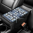 thumbnail image 1 of Yuyamidu Aztec Western Geometric Car Armrest Pad Cover Center Console Cover with Storage Pockets Blue Auto Console Covers Accessories Fit SUV Sedan Truck, 1 of 7