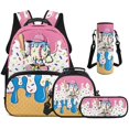 thumbnail image 1 of Yuyamidu Baseball Backpack & Lunchbox Set Girls Bookbag and Lunch Box Age 8-10 Ice Cream Book Bags with Pencil Bag Pencil Case Water Bottle Sling Bag 4 in 1 Middle Schoolbag for Kids, 1 of 8