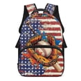 thumbnail image 1 of Yuyamidu Baseball Backpack for Boys Girls 10-12 Middle School Bookbags American Flag Bookbag for Kids Lightweight Book Bag 17 Inch Shoulder Bag, 1 of 7