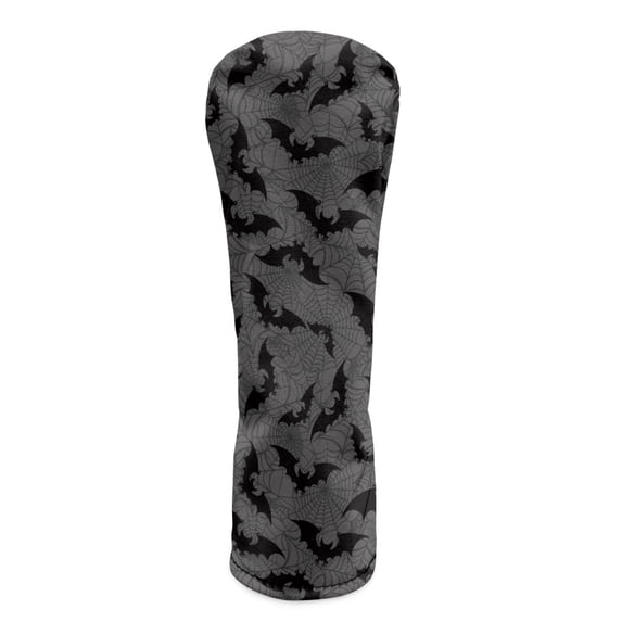 Yuyamidu Bat Cobweb Golf Club Head Cover PU Leather Golf Head Covers Halloween Driver Headcover Fairway Wood Head Cover Hybrid Headcover