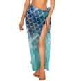 thumbnail image 1 of Yuyamidu Beach Sarong Wraps for Women Blue Fish Scale Chiffon Swimsuit Coverups Bathing Suit Hawaii Beachwear Dress, 1 of 7