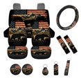 thumbnail image 1 of Yuyamidu Beer Car Seat Cover Set with Steering Wheel Cover American Flag Seat Belt Covers Cup Coasters Lipstick Holder Keychain Wrist Key Chain 12 PCS Auto Accessories, 1 of 6