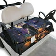 thumbnail image 1 of Yuyamidu Black Cat Golf Cart Seat Cover Pumpkin Golf Cart Seat Blanket with Pockets Halloween Club Car Seat Towel Travel Sports Golf Cart Accessories, Purple, 1 of 7