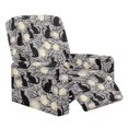 thumbnail image 1 of Yuyamidu Black Cat Reclining Chair Covers 4 Pieces Comfortable Recliner Sofa Slipcovers with Pocket Replacement Lazyboy Cover for Recliner Chair Gift for Friends, 1 of 8