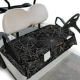 thumbnail image 1 of Yuyamidu Black Cobweb Golf Cart Seat Covers with 4 Pockets Soft Club Car Seat Cover for 2 Person Seats Halloween Golf Cart Seat Towel Blanket Easy to Clean, 1 of 7