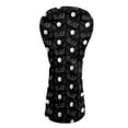 thumbnail image 1 of Yuyamidu Black Golf Ball Golf Club Covers Driver Headcover Hybrid Headcover Fairway Wood Head Covers PU Leather Golf Headcovers for Clubs Women Golfer, 1 of 8