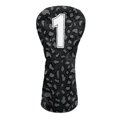 thumbnail image 1 of Yuyamidu Black Leopard Print Golf Club Head Covers Fashion Golf Headcovers for Driver Fairway Woods Hybrids, Waterproof PU Leather Golf Club Cover Accessory, 1 of 8