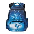 thumbnail image 1 of Yuyamidu Blue Butterfly Backpack for Girls 10-12 5th Grade 17 Inch Lightweight Multiple Compartments Bookbag with Padded Shoulder Straps Back to School, 1 of 8