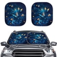 thumbnail image 1 of Yuyamidu Blue Butterfly Car Sunshade for SUV Truck Van Blue Flower Windshield Shades for Car SUV Truck Accessories 2 Pack Car Window Shade Foldable UV Ray Sun Visor, 1 of 5