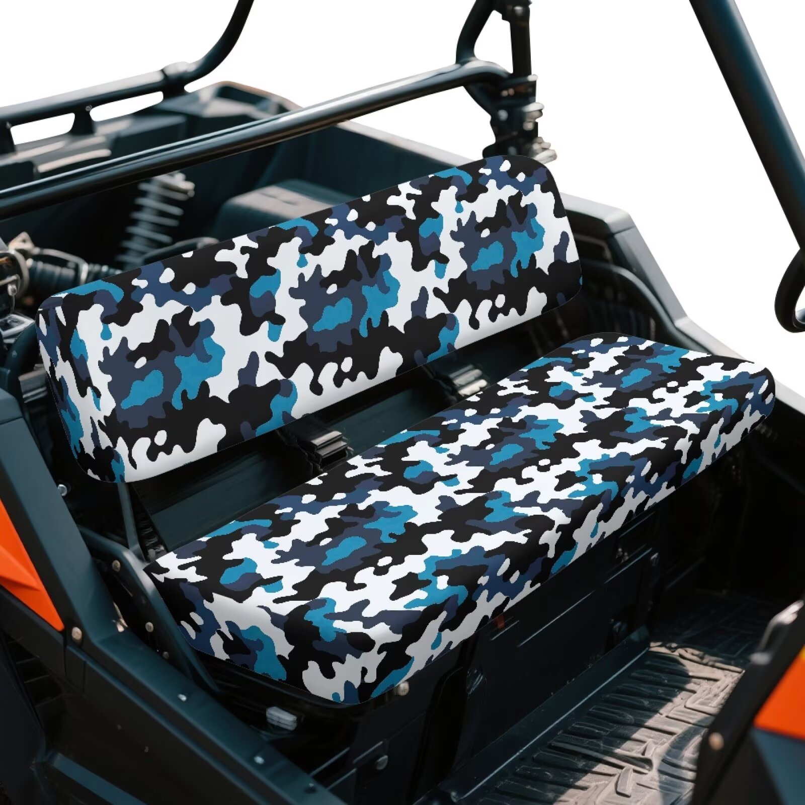 Yuyamidu Blue Camo UTV Bench Seat Cover 2Pcs UTV Covers Replacement 4 Wheeler Accessories Non-Slip All-Weather Protection Fit for Kawasaki Mule 4010 4x4 SE 2018 2017 2016