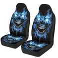thumbnail image 1 of Yuyamidu Blue Flame Skull Car Front Seat Covers Soft Car Seat Cover Easy Installation Breathable Front Seat Cover Protection Interior Accessories Universal for Auto Truck Van SUV 2 Pcs, 1 of 7