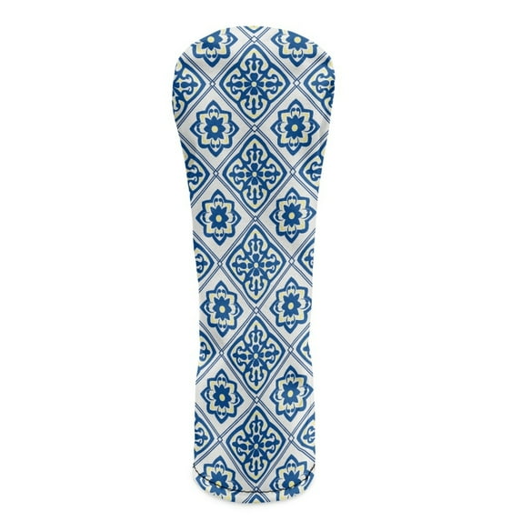 Yuyamidu Blue Flowers Golf Club Head Covers for Women Stylish Fairway Wood Hybrid Golf Head Cover Waterproof Golf Headcovers, PU Leather
