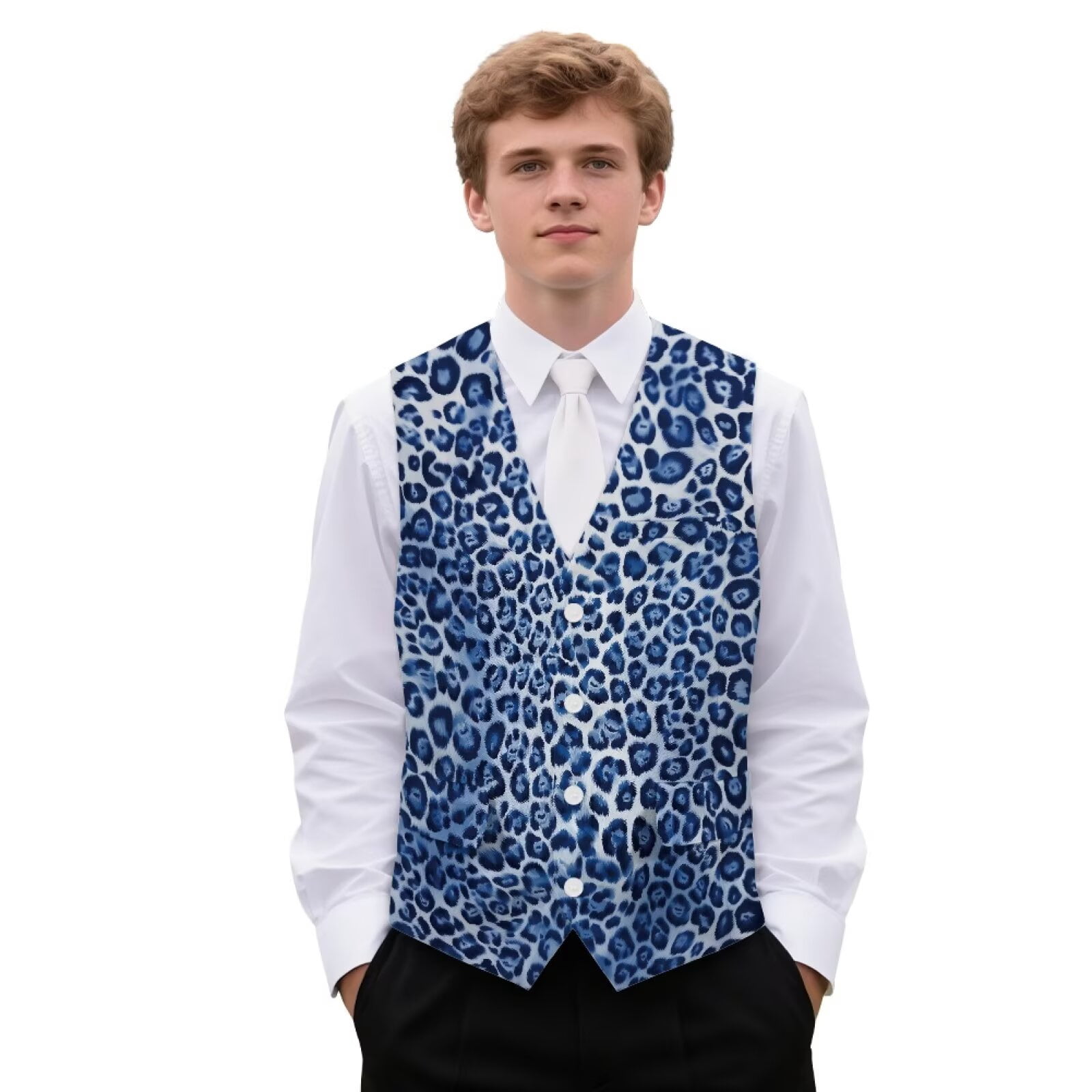 Yuyamidu Blue Leopard Print Men's V-Neck Suit Vests Size 4XL Formal Slim Fit Business Dress Vest Waistcoat with 3 Pockets for Suit or Tuxedo - Walmart.com Yuyamidu Blue Leopard Print Men's V-Neck Suit Vests Size 4XL Formal Slim Fit Business Dress Vest Waistcoat with 3 Pockets for Suit or Tuxedo - Walmart.com