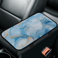 thumbnail image 1 of Yuyamidu Blue Marble Print Car Armrest Cover Cushion Pad Accessories Flannel Auto Center Console Cover Fluffy Car Center Console Armrest Cover Fit for Most Vehicles, 1 of 7