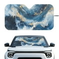 thumbnail image 1 of Yuyamidu Blue Marble Print Car Sunshade for Windshield Foldable Windshield Visor for SUV Van Hatchback Large Car Sun Shade Windshield Keep Your Vehicle Cool, 1 of 7