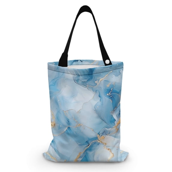 Yuyamidu Blue Marble Print Car Trash Bag for Car Back Seat Portable Car Trash Bag Bin Accessories for SUV Truck One-handed Strap Auto Garbage Bags, Vehicle Trash Bag, 2 Piece