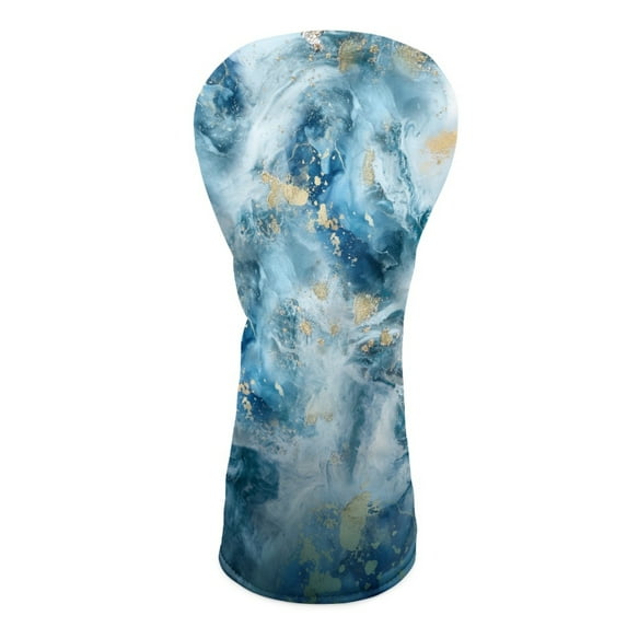 Yuyamidu Blue Marble Print Golf Head Cover for Golf Head Waterproof Golf Club Head Cover for Driver/Fairway/Hybird Club Protection, PU Leather