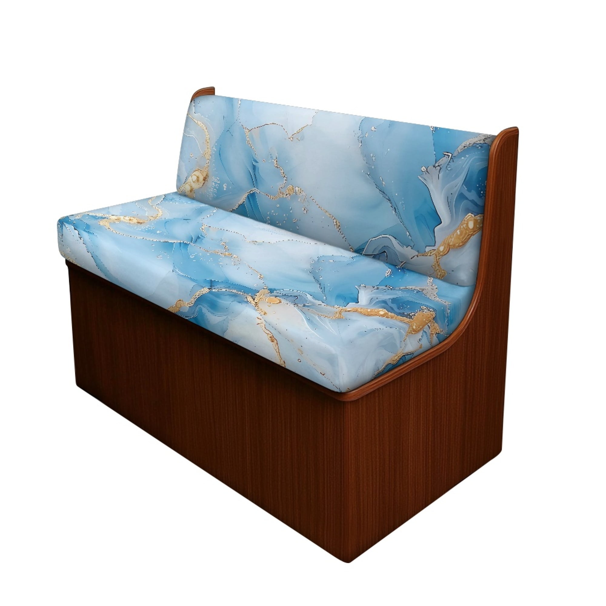 Yuyamidu Blue Marble Print RV Dinette Cushion Covers Universal Camper Cushion Slipcovers Soft Camper Dinette Seat Covers for Travel Trailer Couch RV Sofa Cushions