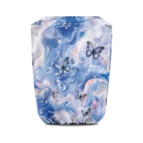 Yuyamidu Blue Marble Print RV Electric Tongue Jack Cover Butterfly Tongue Trailer Jack Protective Head Cover Universal Camper Jack Protector, 10.6" L X 5.7" W X 14" H