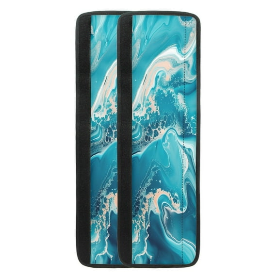 Yuyamidu Blue Marble Print Refrigerator Door Handle Cover Scratchproof Fridge Oven Microwave Handle Protective Cover Wear Resistant Refrigerator Handle Covers Set of 2