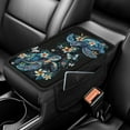 thumbnail image 1 of Yuyamidu Blue Sea Turtle Car Center Console Armrest Cushion Auto Decorative Accessories Hibiscus Armrest Cushion Pad Protector Soft Car Armrest Cover Fit for Most Vehicles, 1 of 7