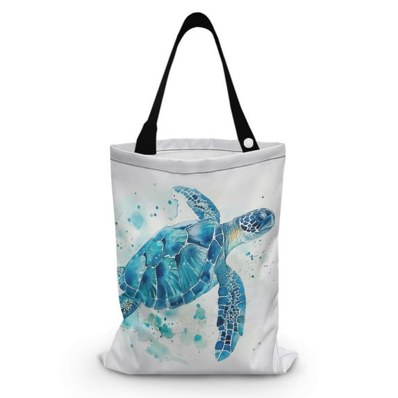 Yuyamidu Blue Sea Turtle Car Trash Bags Hanging Car Trash Can for Back Seat Foldable Car Garbage Bag Small Storage Package Bags for Auto Accessories