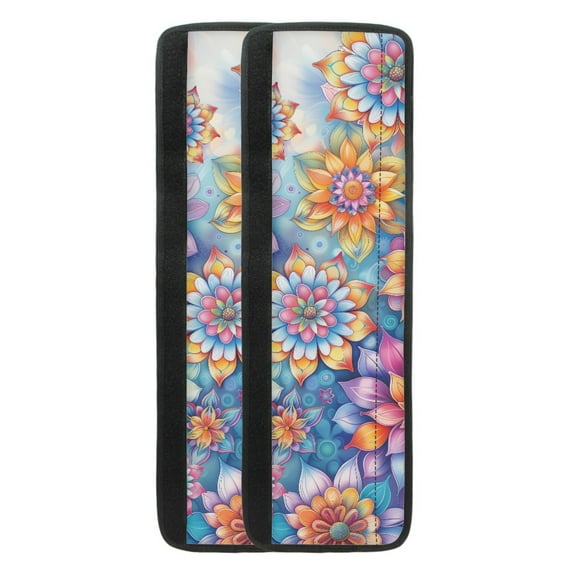 Yuyamidu Boho Flower Blossom Refrigerator Door Handle Cover Removable Fridge Handle Cover 4pcs Kitchen Appliance Protective Gloves for Ovens Dishwashers Cabinets