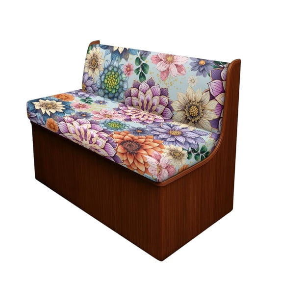 Yuyamidu Boho Flowers RV Dinette Cushion Covers Universal Camper Accessories RV Strech Sofa Seat Slipcovers 2 Pack Include 1 Bench Cover 1 Backrest Cover Camper Must Have