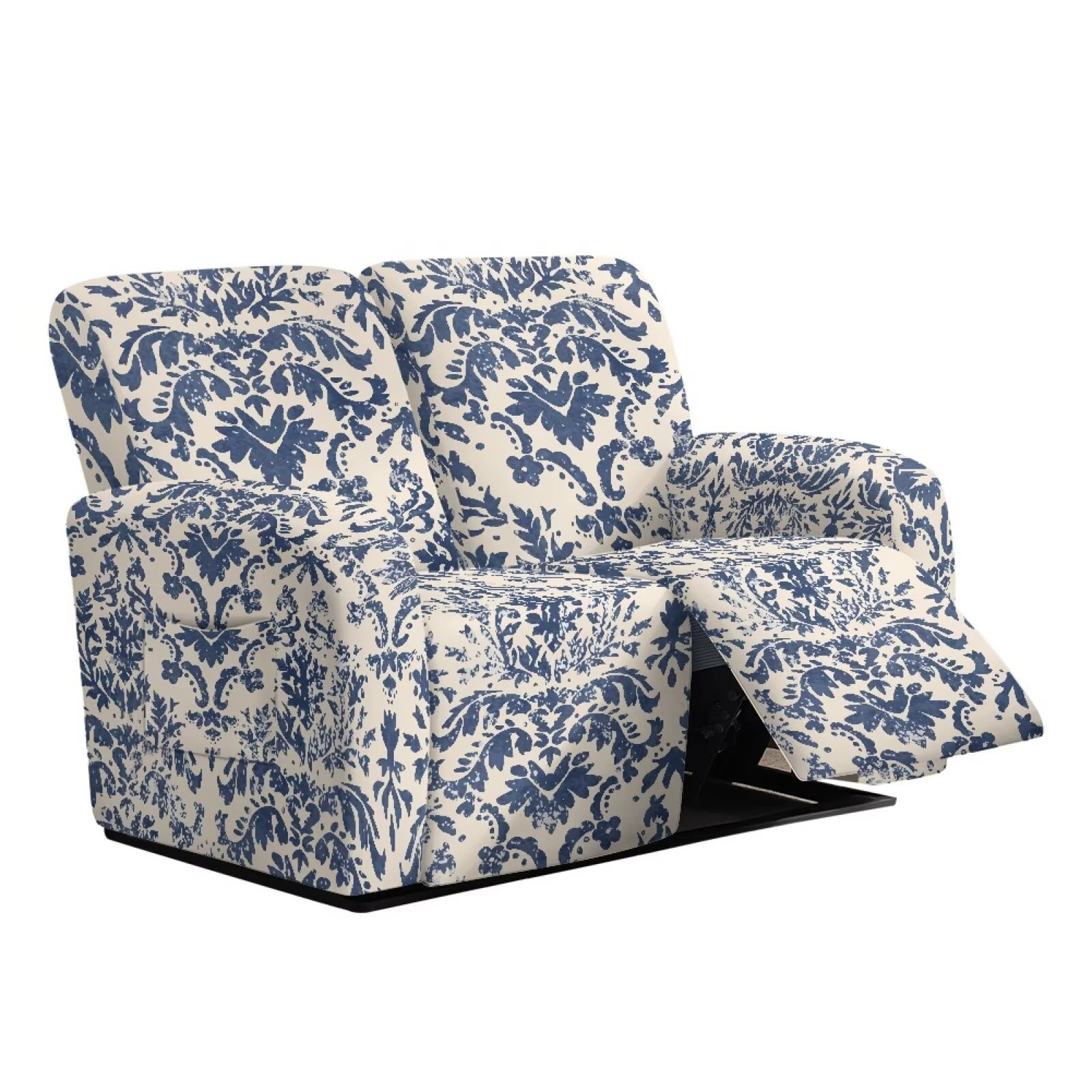 Yuyamidu Boho Loveseat Recliner Covers 2 Seater Mandala Flower Reclining Sofa Covers with Elastic Edge Easy to Install Recliner Loveseat Slipcover Gift for Friends