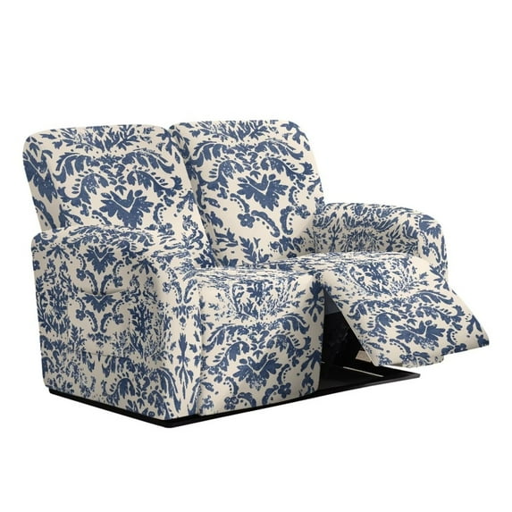 Yuyamidu Boho Loveseat Recliner Covers 2 Seater Mandala Flower Reclining Sofa Covers with Elastic Edge Easy to Install Recliner Loveseat Slipcover Gift for Friends