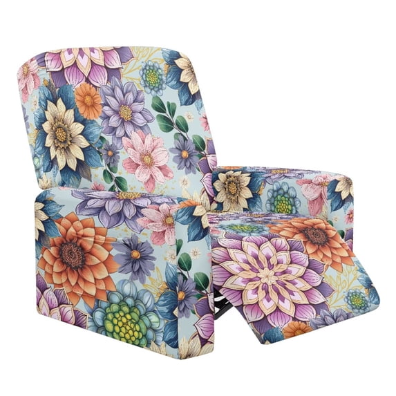 Yuyamidu Boho Recliner Covers That Stay in Place Washable Reclining Chair Covers 4 Pieces Easy to Install Lazyboy Covers Couch Chair Cover for Living Room Gift for Holiday