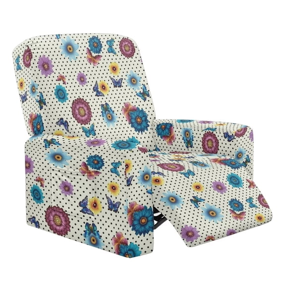 Yuyamidu Boho Reclining Chair Covers 4 Pieces Mandala Flower Recliner Covers That Stay in Place Easy to Install Lazyboy Cover for Recliner Chair Gift for Housewarming