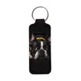 thumbnail image 1 of Yuyamidu Boston Terrier Chapstick Holder Keychain with Ring Portable Pouch Lipstick Protective Cases for Women Girls Travel Accessories Lightweight Chapsticks Holder, Black, 1 of 6