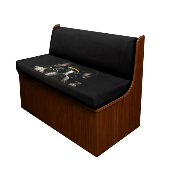 Yuyamidu Boston Terrier RV Dinette Cushion Covers Black Camper Couch Cover Comfy Camper Cushion Slipcovers 2 Pack Fashion Camper Accessories for Inside