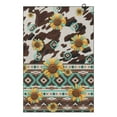 thumbnail image 1 of Yuyamidu Brown Cow Print Golf Towel Aztec Sunflowers Golf Cleaning Towel Soft Fabric Easy to Carry Golf Accessories for Men Women Enhance Your Golfing Experience, 1 of 7