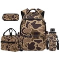 thumbnail image 1 of Yuyamidu Brown Duck Camo 17-Inch Kids Backpack Set, 4Pcs School Bookbag with Lunch Box Pencil Case Water Bottle Sleeve for Teens Boys Girls Outdoor Travel, 1 of 7