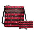 thumbnail image 1 of Yuyamidu Buffalo Grid Women Crossbody Bag & Wallet 2‑Piece Set Water Resistant Lightweight PU Leather Wallet Multi-Pocket Satchel with Adjustable Strap, Christmas Gift, 1 of 7