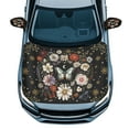 thumbnail image 1 of Yuyamidu Butterfly Car Hood Cover Protector Floral Vehicle Side View Mirror Wrap 3pcs Elastic Car Front Hood Cover Removable Mirror Covers Auto Accessories for Cars Sedans, 1 of 7