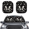 thumbnail image 1 of Yuyamidu Butterfly Car Sun Shade Windshield Moon Windshield Cover Car Accessories for Audo Truck Van 2 Pcs Easy to Install Sun Visor for Car Windshield, 1 of 5