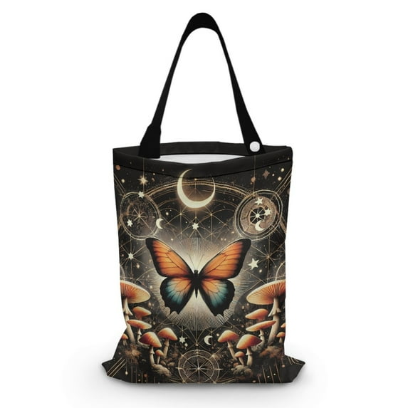 Yuyamidu Butterfly Car Trash Bag for Back Seat Collapsible Automotive Waste Bag Multifunctional Car Accessories Mushroom Car Gabage Bag Holder Fit SUV Truck Sedan