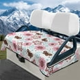 thumbnail image 1 of Yuyamidu Butterfly Club Car Seat Covers Pink Flowers Golf Cart Seat Towel Blanket for Club Car and More 2 Person Seats Golf Carts, 1 of 8
